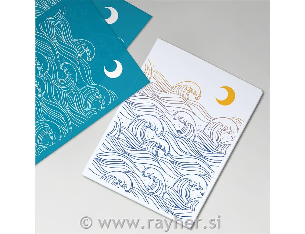 Šablona Silk Screen, Moon-Waves