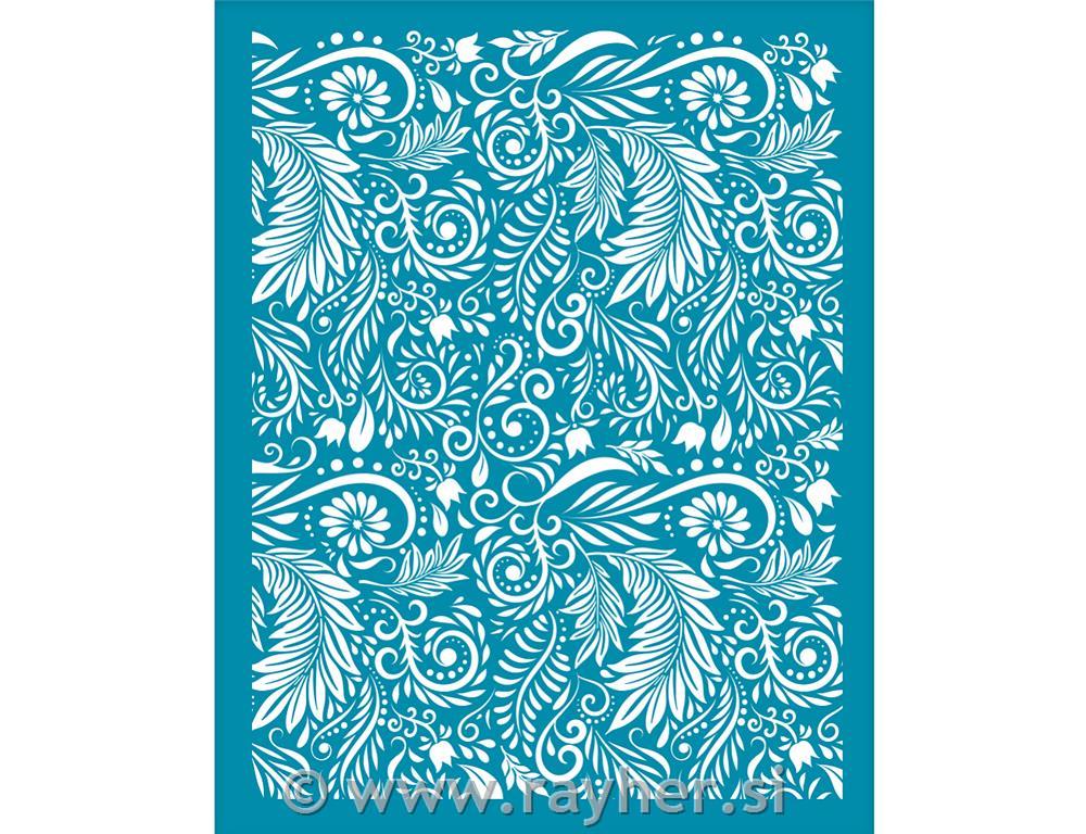 Šablona Silk Screen, Vintage Botanic