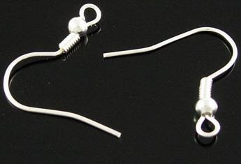 Štekice za naušnice, srebrne boje, 19 mm, set 10/1