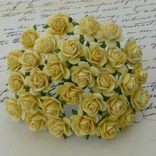Mini Red Handmade Mulberry Paper Roses
