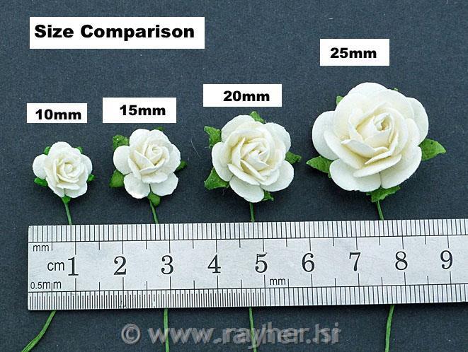 Mini Red Handmade Mulberry Paper Roses