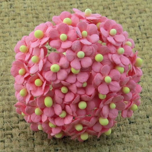 Cvijet, set 10, 10mm, pink