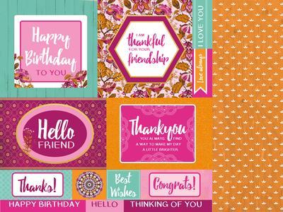 Scrapbooking papir Party, 200gsm