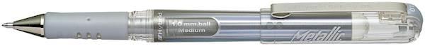 Pentel Roler Gel Metal 1 Mm K230 Srebrn