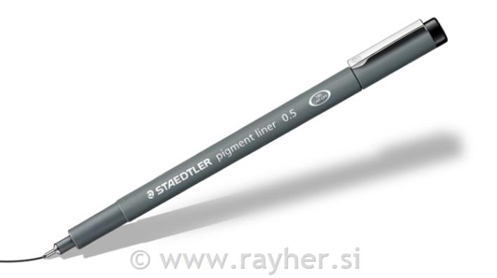 Pigment liner, 0.2 mm, crni