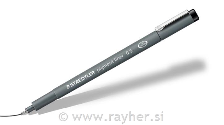 Pigment liner, 0.5 mm, crni