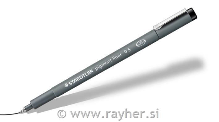 Pigment liner, 0.7 mm, crni