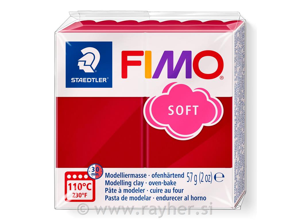FIMO Soft masa za modeliranje 26, tamnocrvena