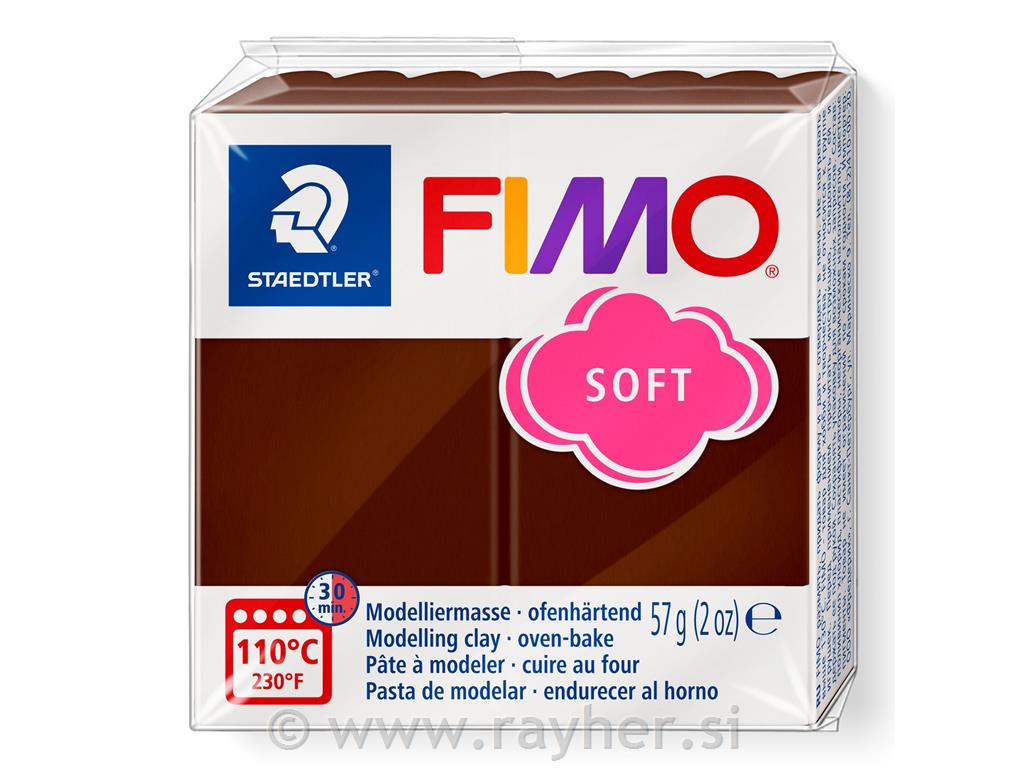 FIMO Soft masa za modeliranje 75, tamnosmeđa