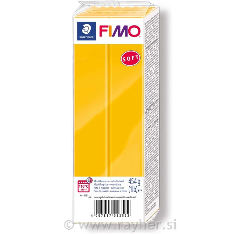 FIMO Soft polimerna masa 16, rumena 454g
