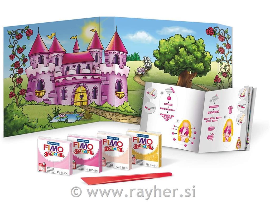 FIMO Kids set princesa, 4x42g, modelirka, navodila, scena
