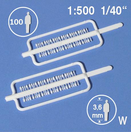 Figure siluete 1:500 h=3,6 mmbijele, 100 kom