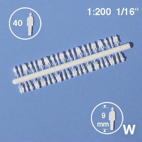Figure siluete 1:200 h= 9 mmbijele, 40 kom
