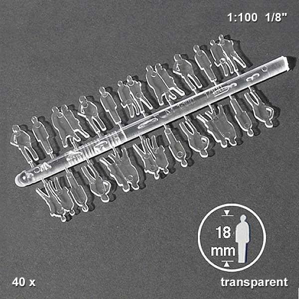 Figure siluete 1:100 h=18 mmprozirne, 24 kom