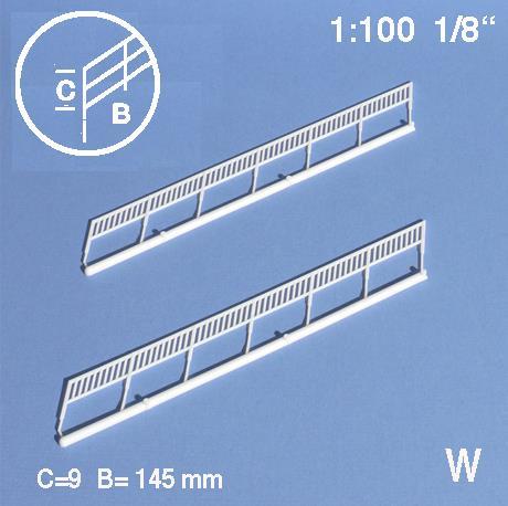 Ograda 1:100 L=145 mm vertik.barijere h=2 kom