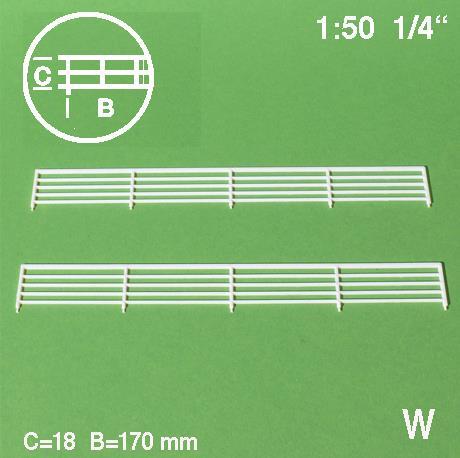 Ograda 1:50 L=170 mm vertik.barijere h=12 kom