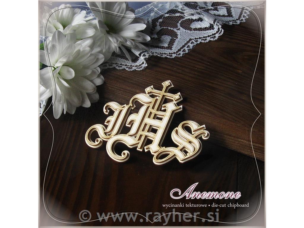 Drveni ukras, Napis „IHS“
