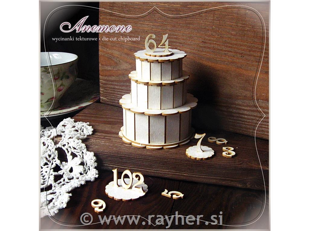Drveni ukras, Torta, 3d