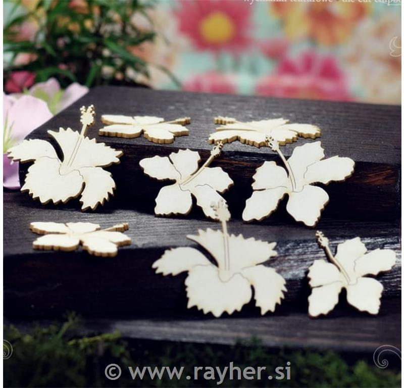 LaserCut, hibiskus, set 3