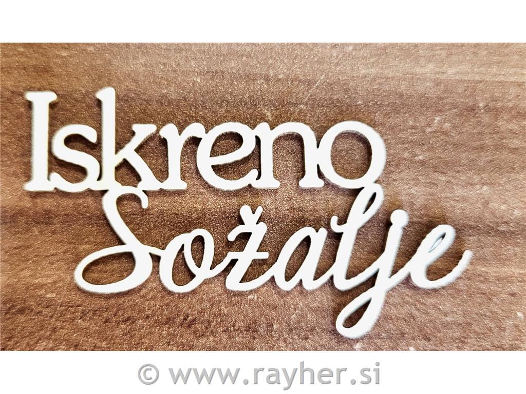 Drveni izrez "Iskreno sožanje"