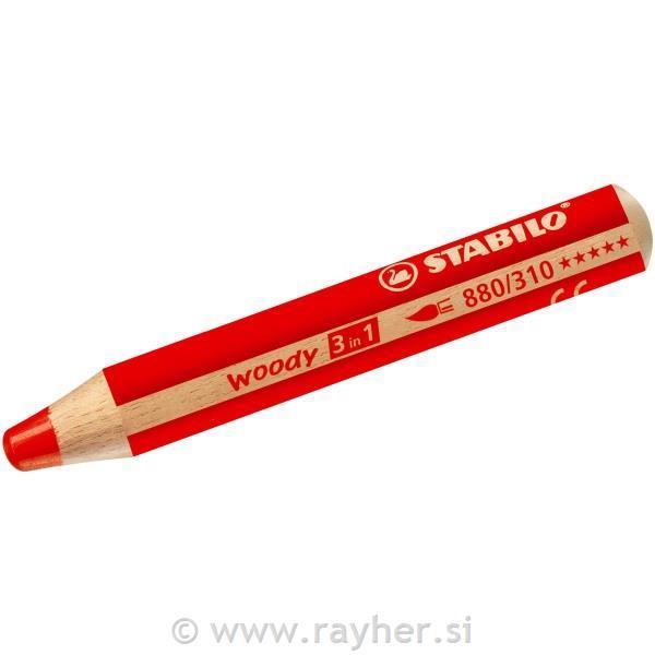 STABILO WOODY BARVICA rdeča 880/310