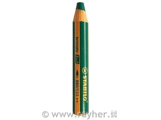 STABILO WOODY BARVICA t.zelena 880/533