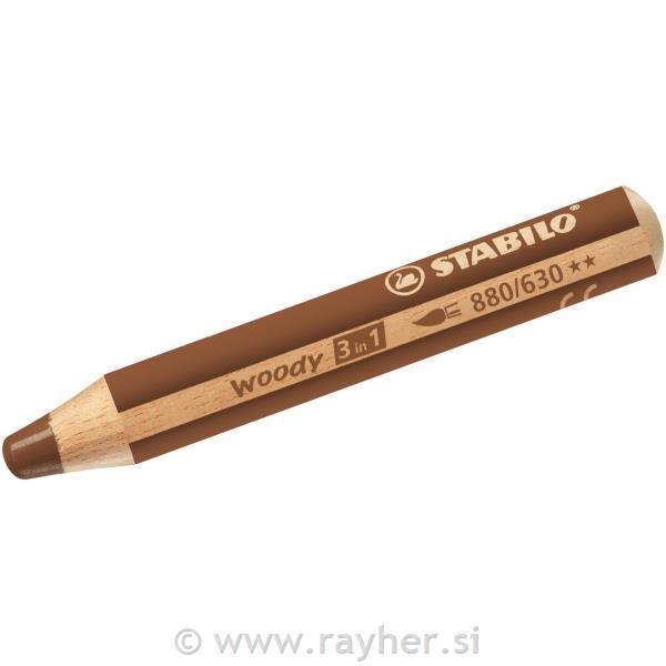 STABILO WOODY BARVICA rjava 880/630