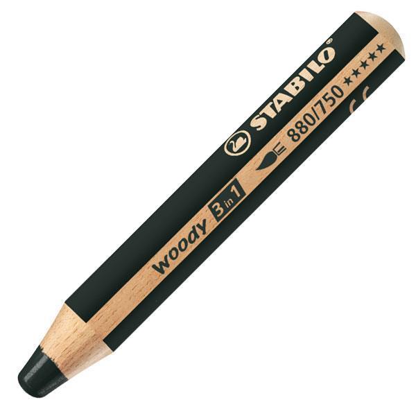 STABILO WOODY BARVICA črna 880/750