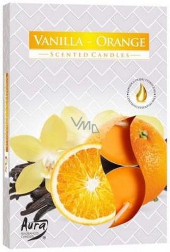 Čajne svijeće, naranča-vanilija, set 6