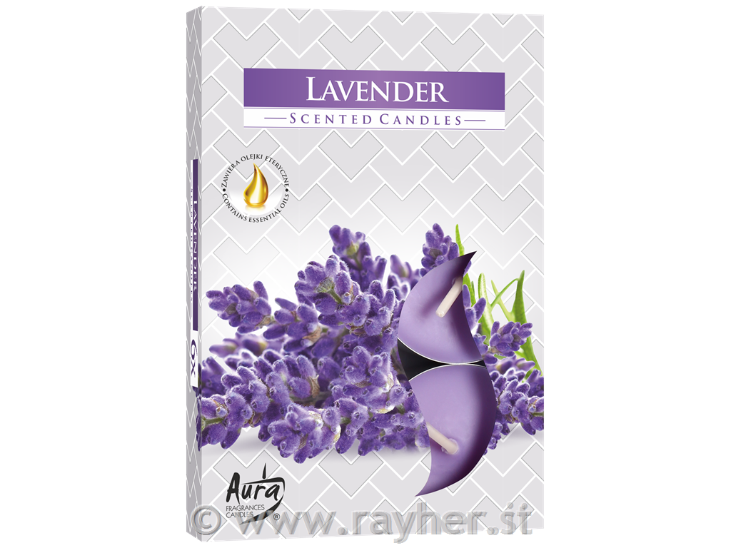 Čajne svijeće, lavanda, set 6