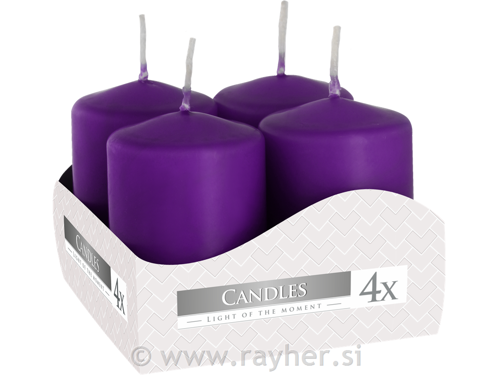 Adventske svijeće vijola boje set 4 kom