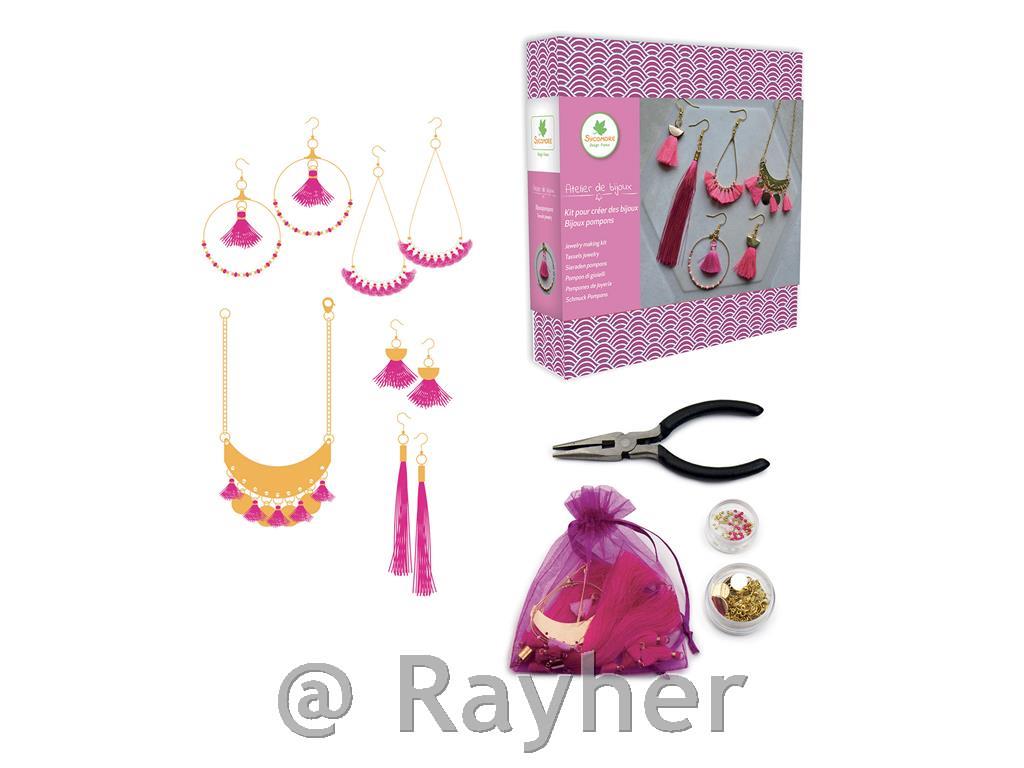 Kreativni set Atelier de bijoux, Pompomnakit