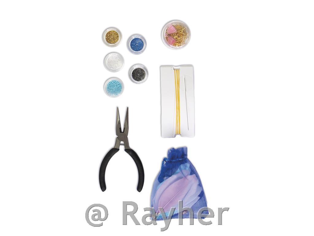 Kreativni set Atelier de bijoux, Nakit od japanskih perlica i perja