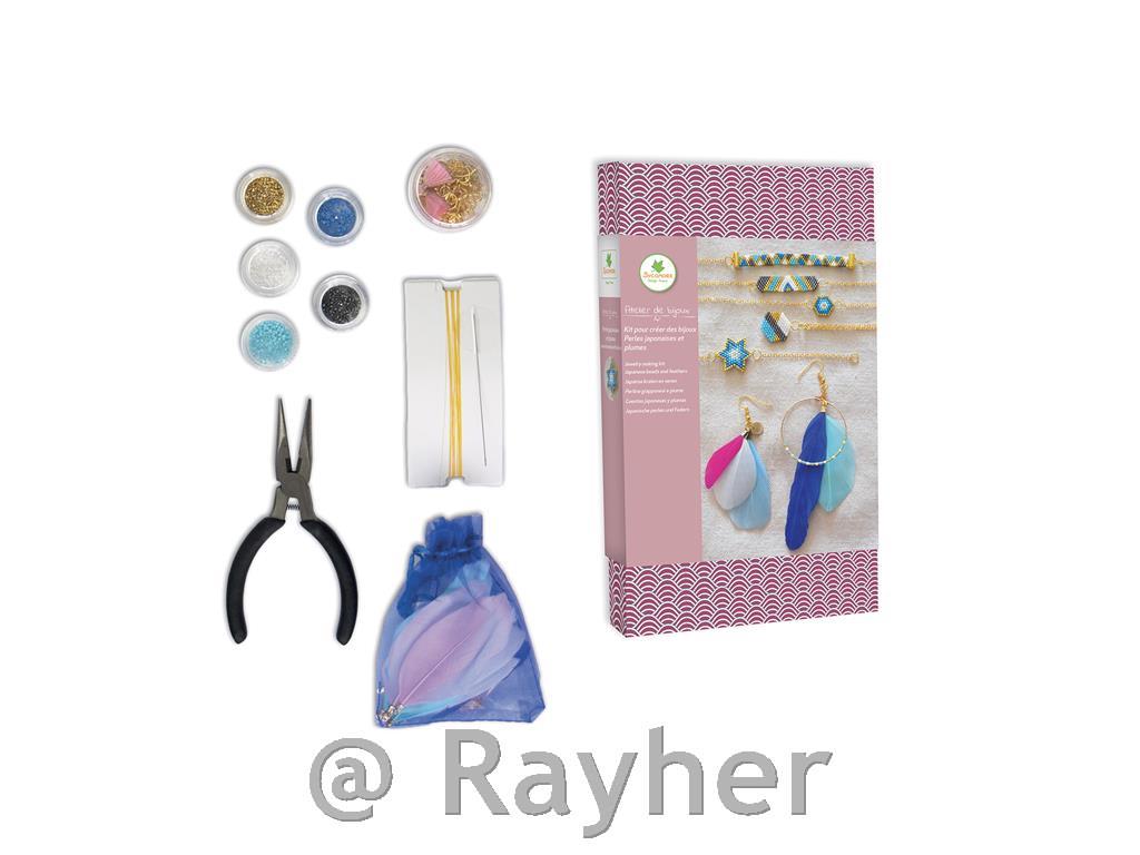 Kreativni set Atelier de bijoux, Nakit od japanskih perlica i perja