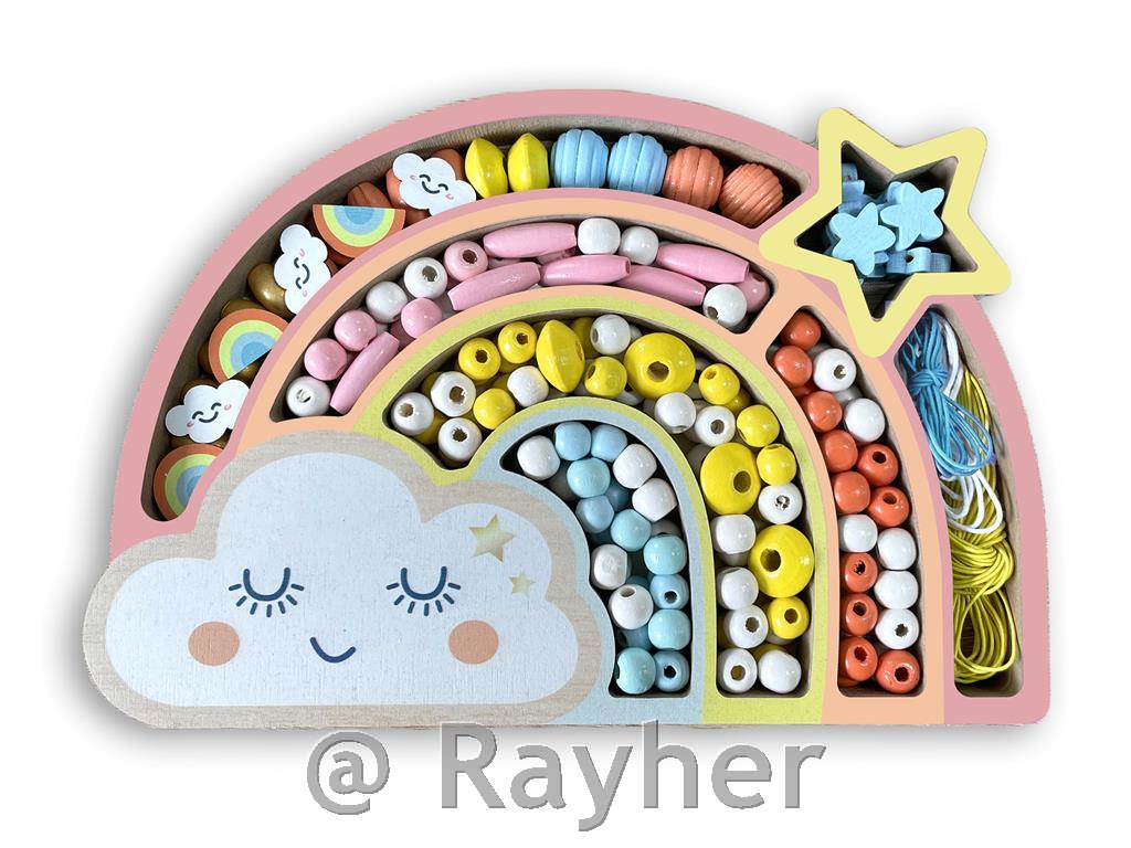 Kreativni set drvene perle, Duga