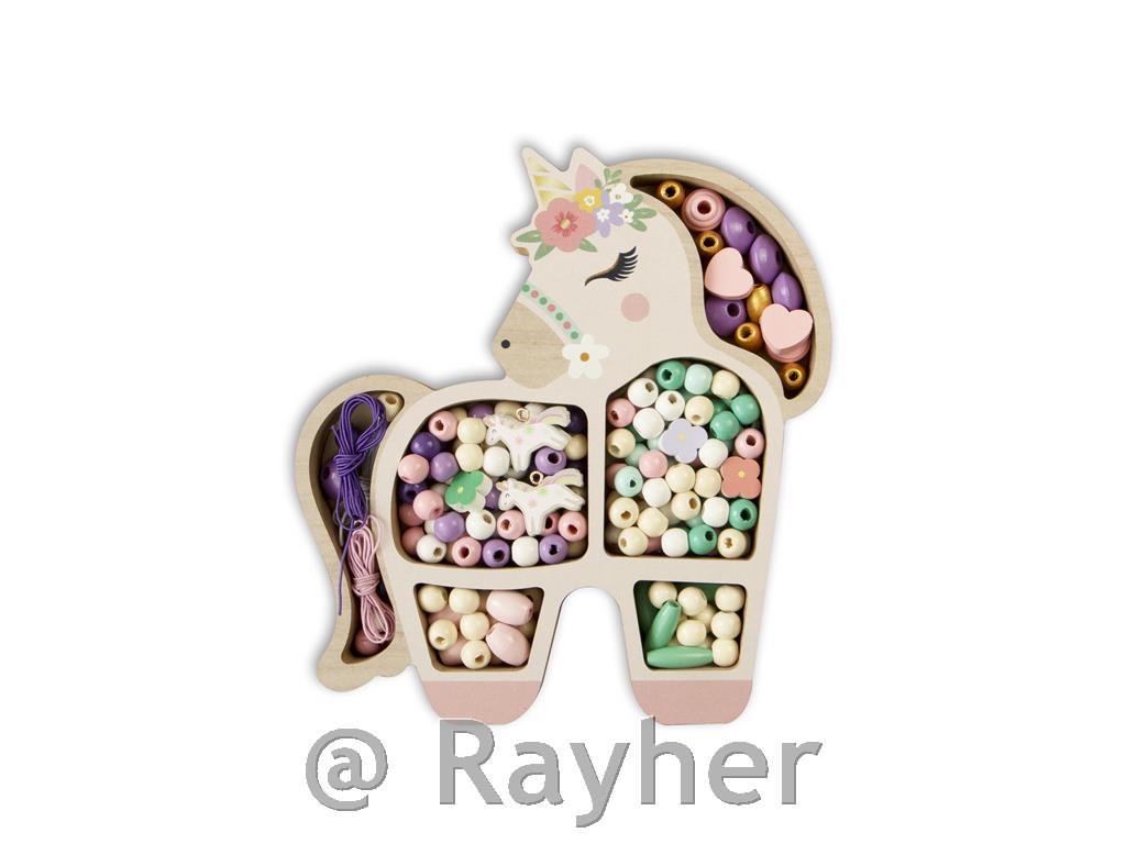 Kreativni set drvene perle, Jednorog