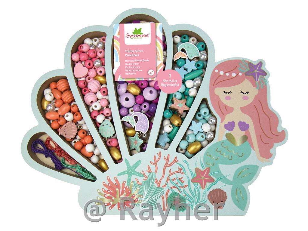 Kreativni set drvene perle, Morska sirena