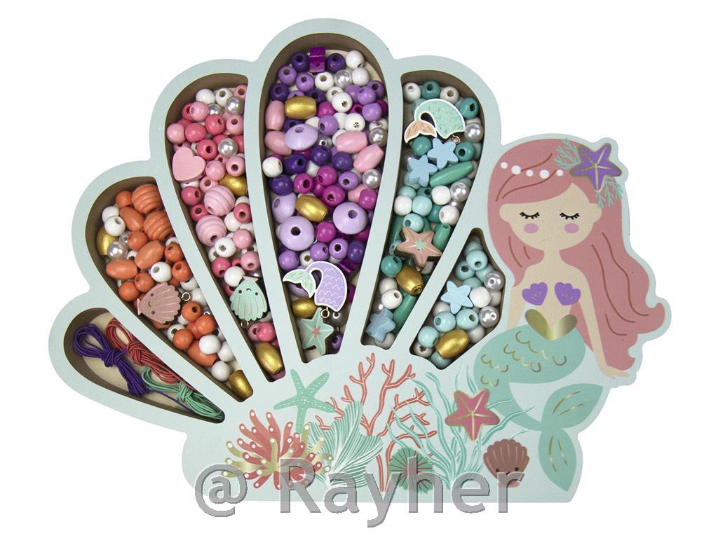 Kreativni set drvene perle, Morska sirena
