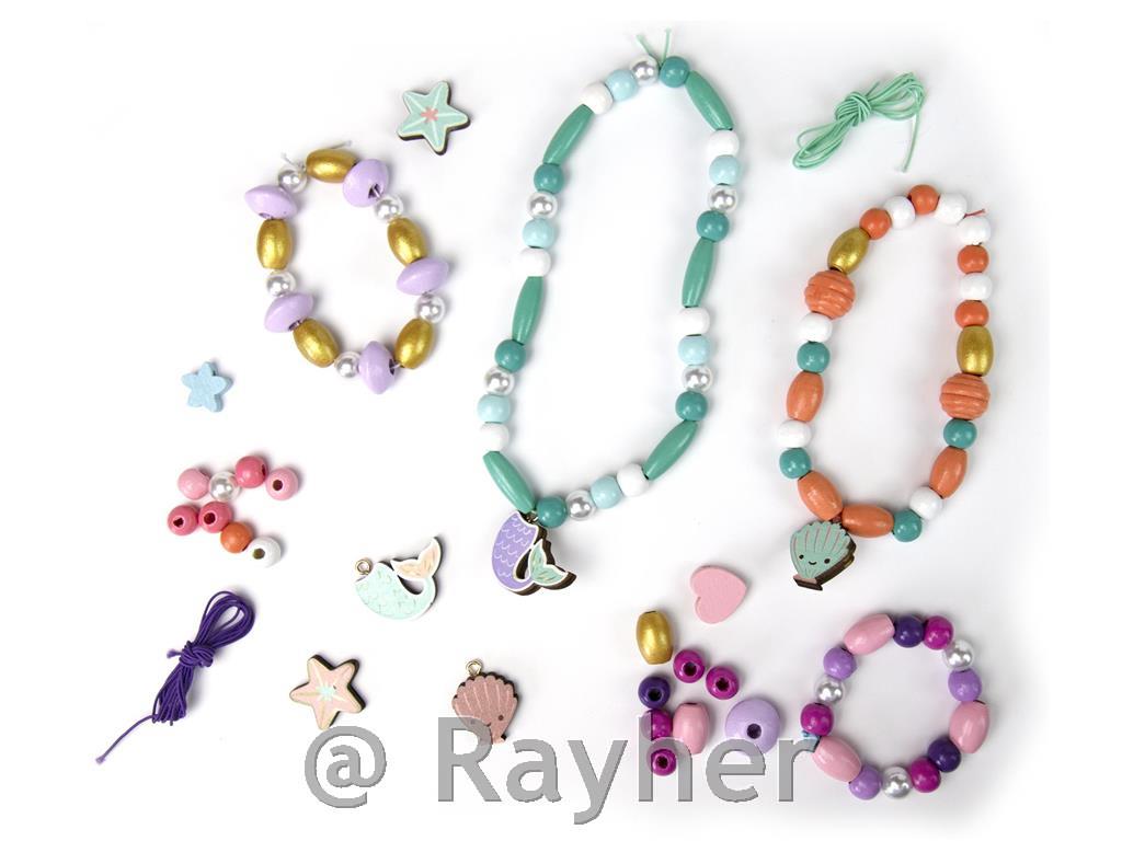 Kreativni set drvene perle, Morska sirena