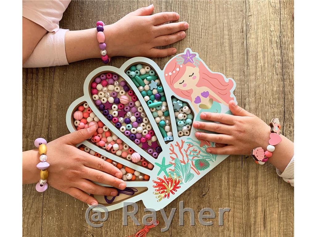 Kreativni set drvene perle, Morska sirena