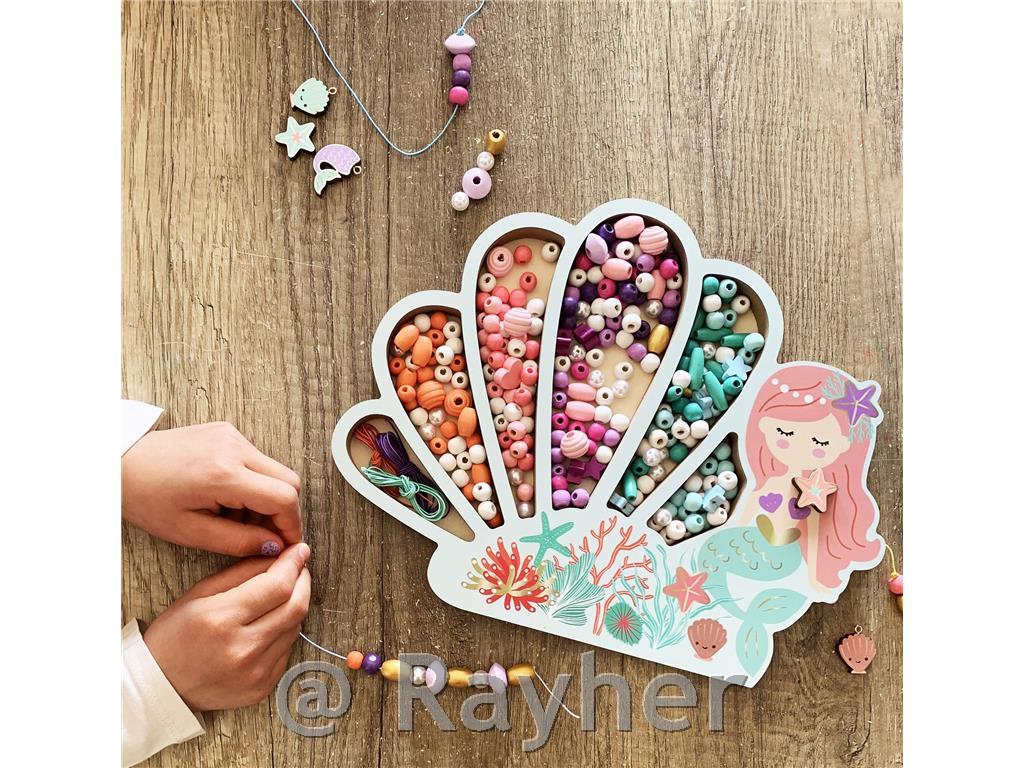 Kreativni set drvene perle, Morska sirena