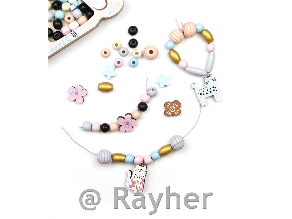 Kreativni set drvene perle, Mačkica