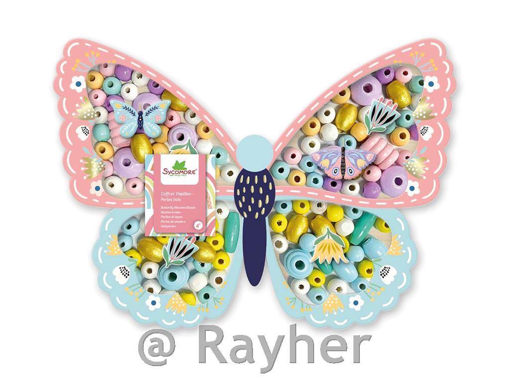 Kreativni set drvene perle, Leptir