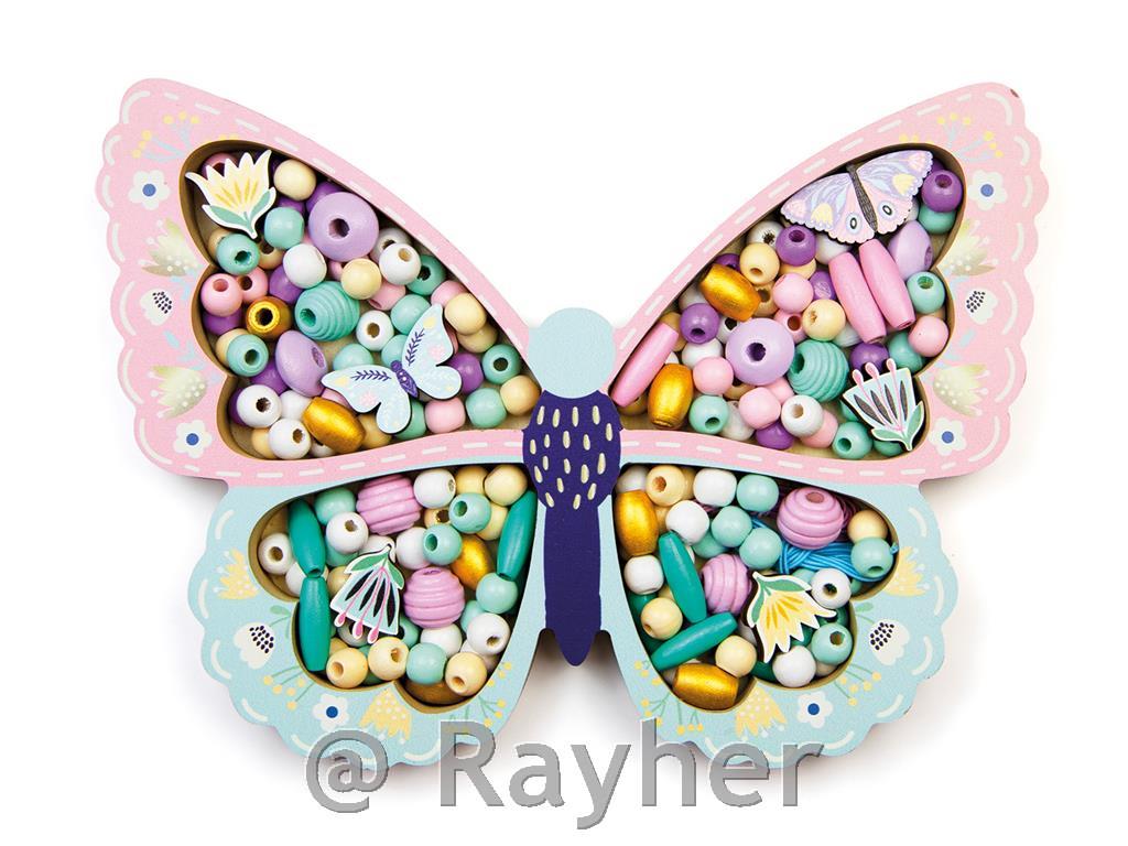 Kreativni set drvene perle, Leptir