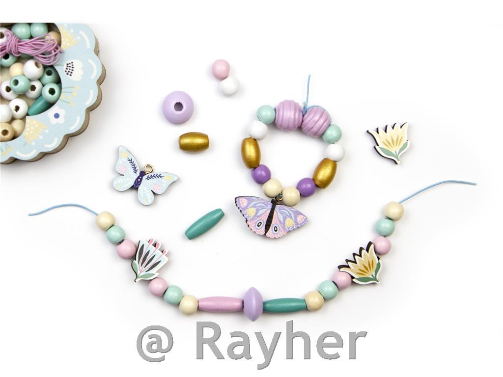 Kreativni set drvene perle, Leptir