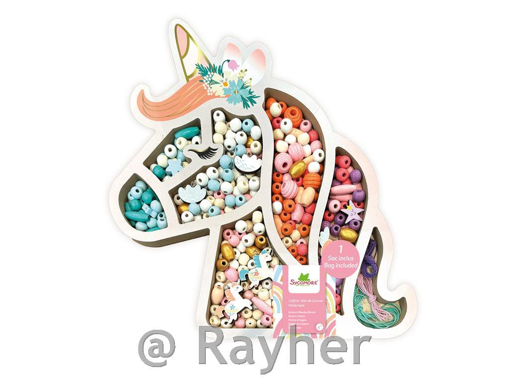 Kreativni set drvene perle, Jednorog