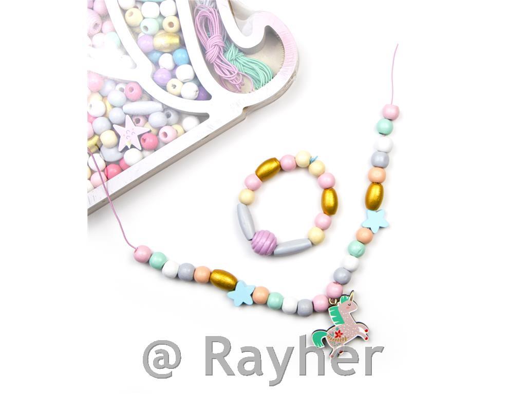 Kreativni set drvene perle, Jednorog