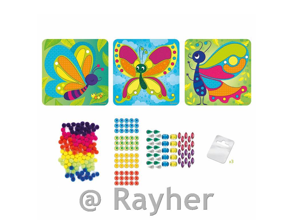 Kreativni set Stick'N Fun Pomponi, Leptiri