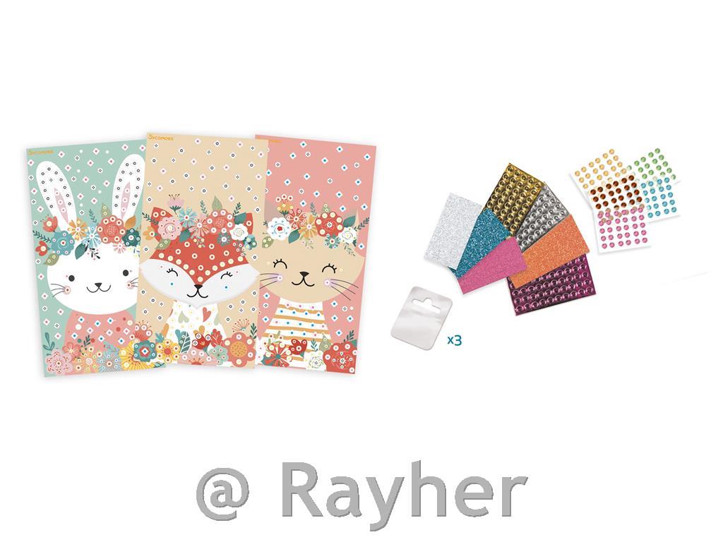 Kreativni set Stick'N Fun Mozaik, Slatkeživotinje