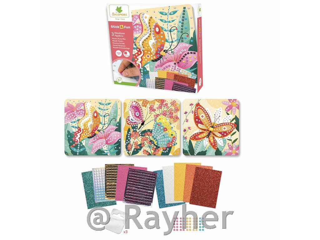 Kreativni set Stick'N Fun Mozaik, Leptiri